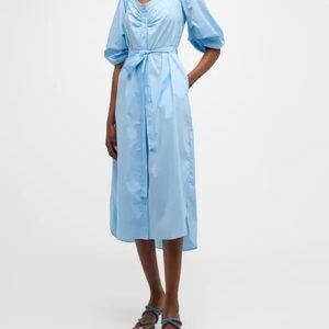 NWT STAUD light blue midi dress
